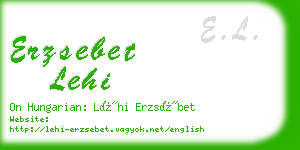 erzsebet lehi business card